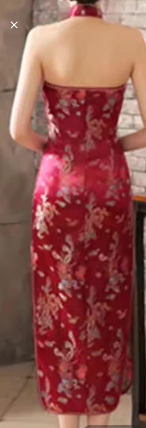 Burgundy Cheongsam Qipao - photo 2