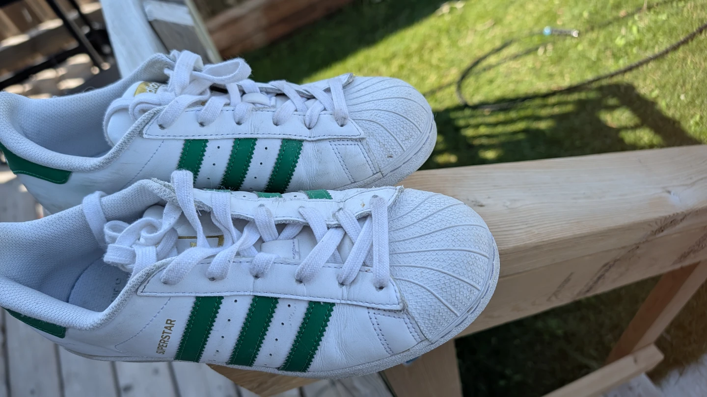 Adidas Superstar Sneakers - White/Green
