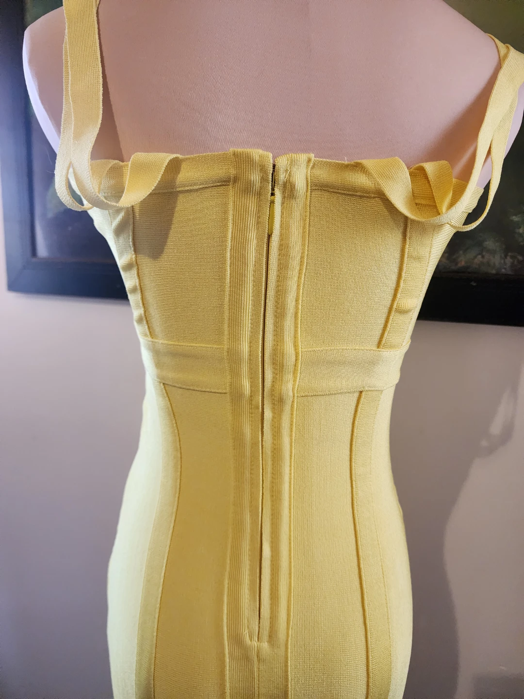 Bebe Yellow Bandage Dress XS - photo 5