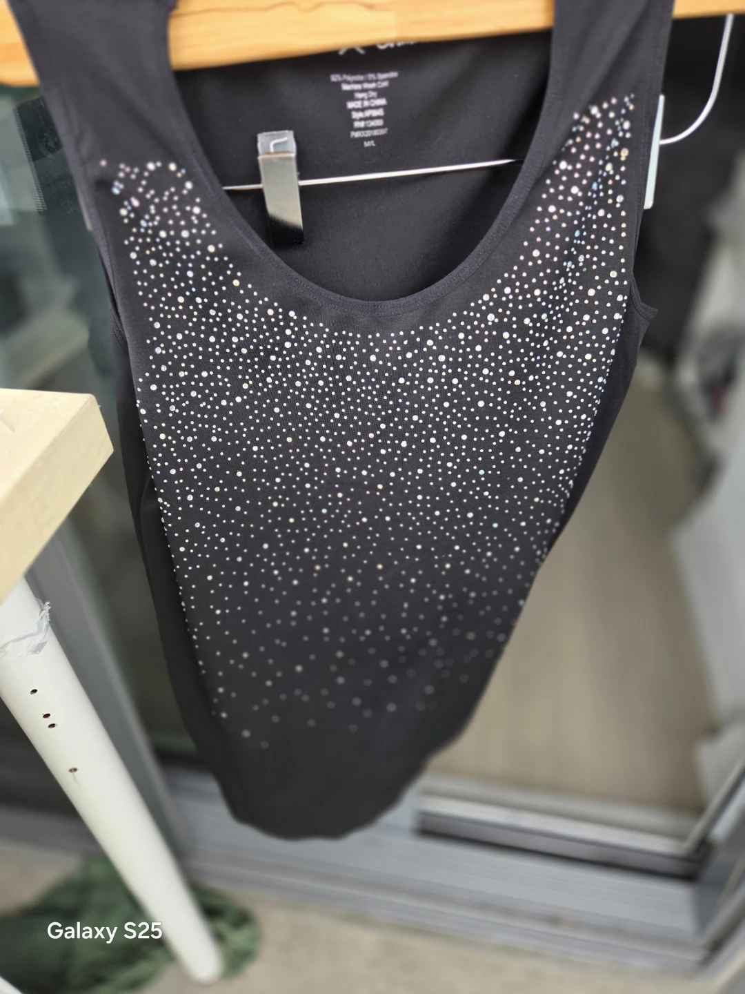 Black Tank Top with Rhinestones - M/L - photo 4