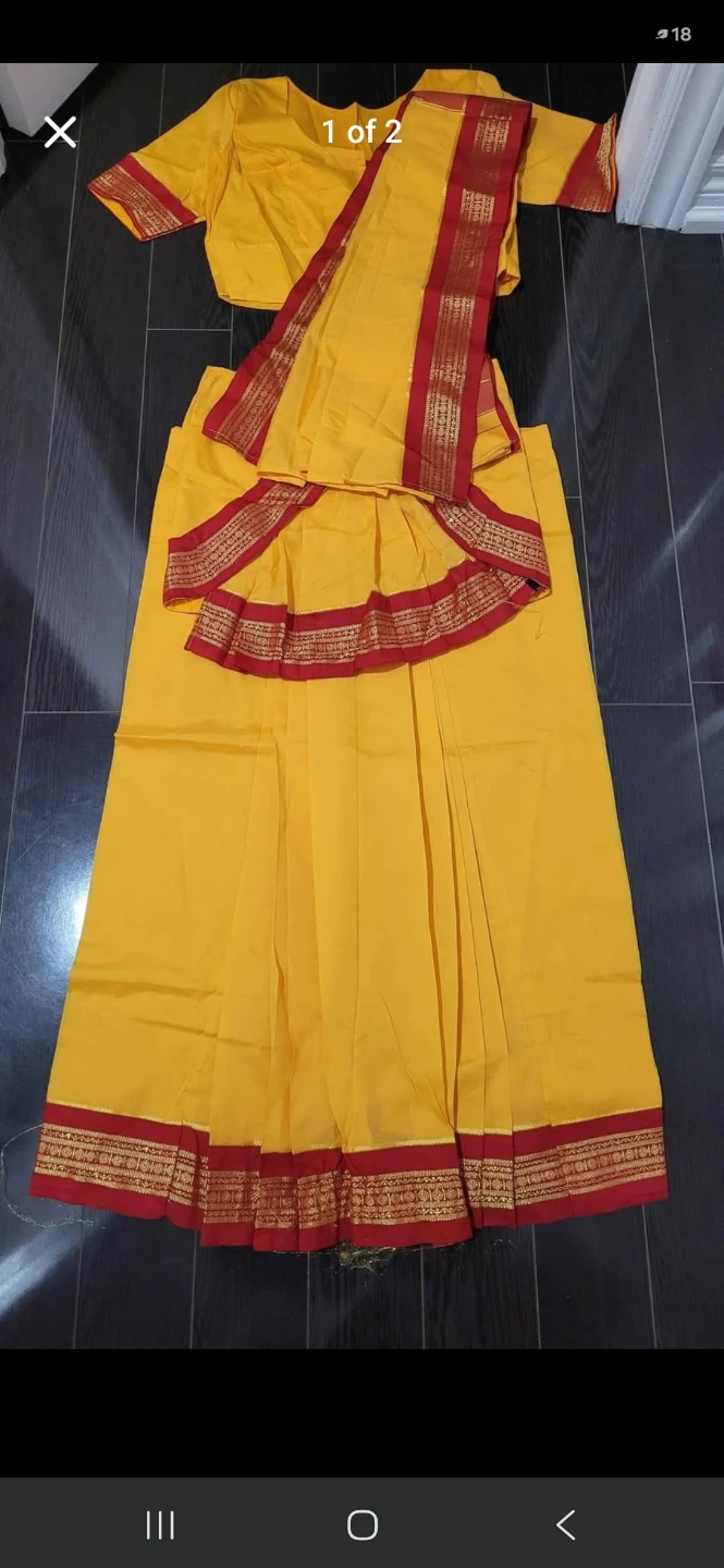 Yellow and Red Traditional Indian Dance Costume