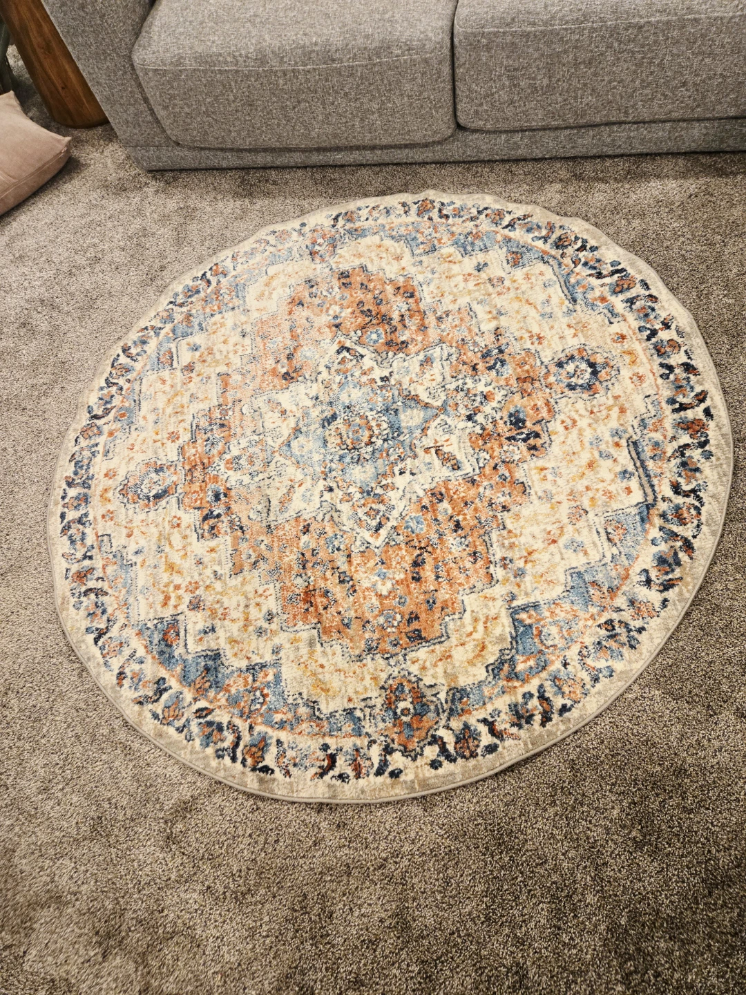 Round Area Rug - Boho Medallion Design - photo 2