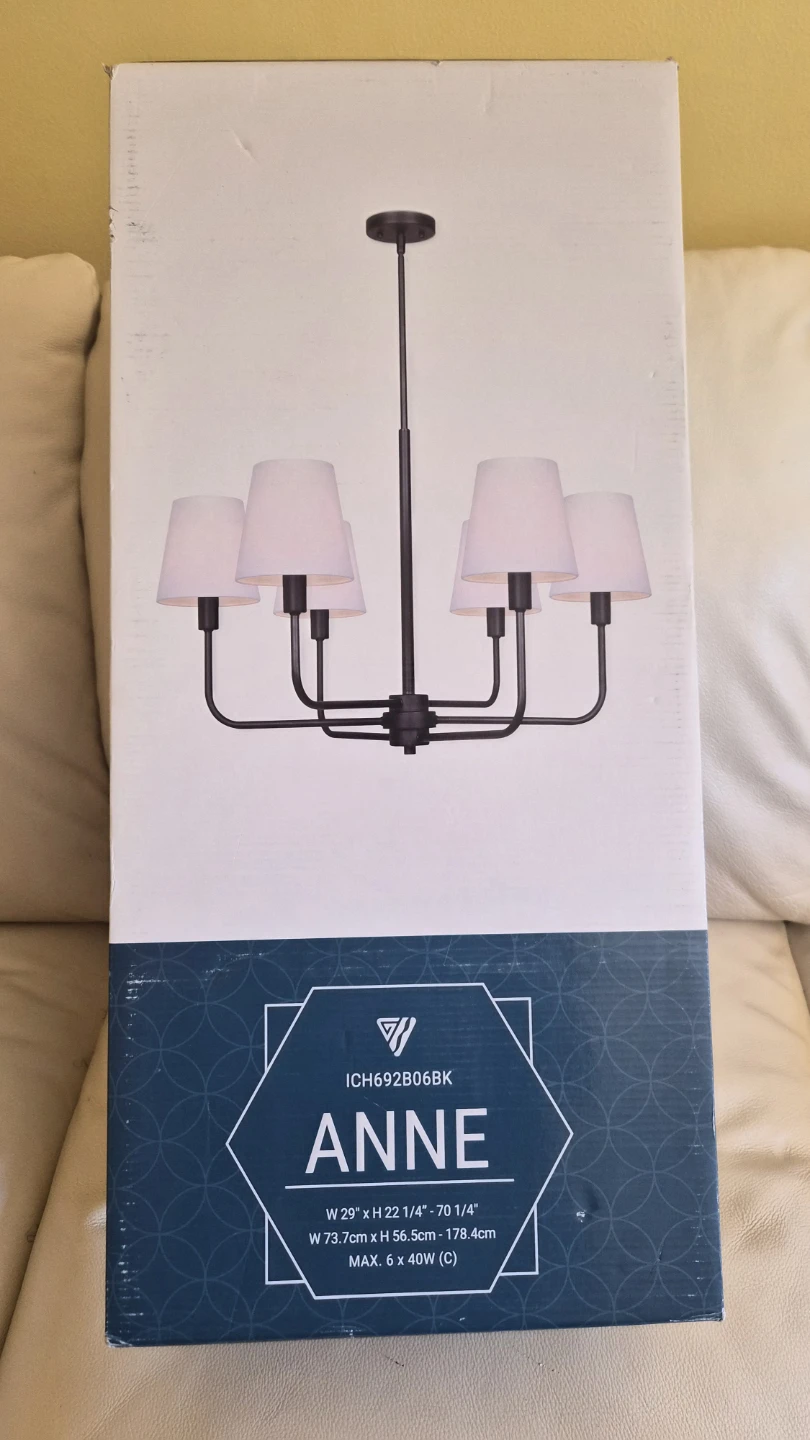 Canarm ICH692B06BK Anne 5-Light Chandelier - photo 3