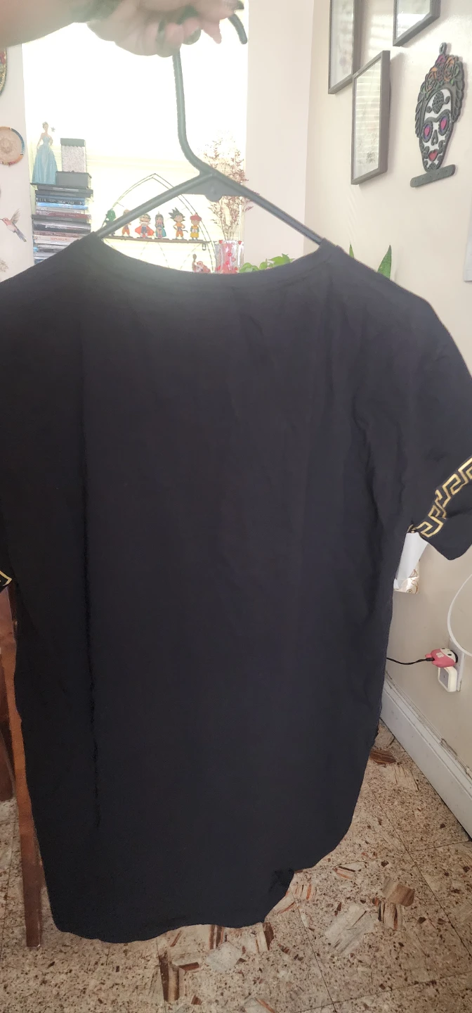 Versace Black V-Neck T-Shirt with Gold Medusa - photo 3