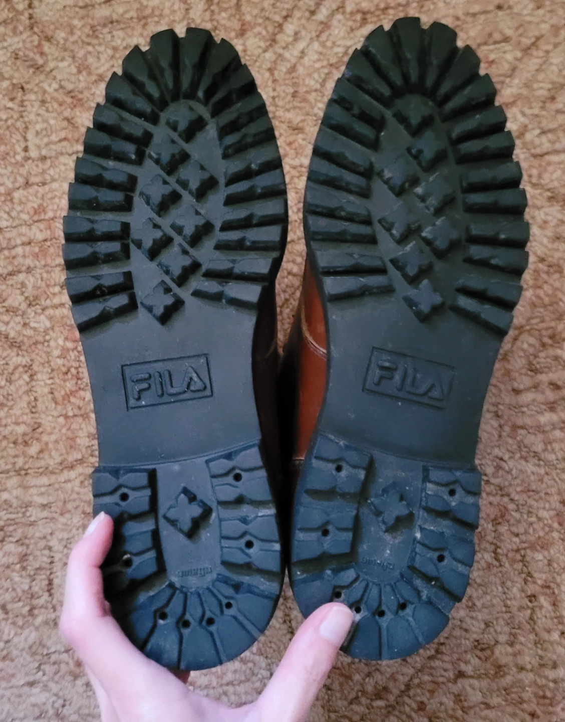 Fila Brown Leather Lace-Up Boots 9 - photo 4