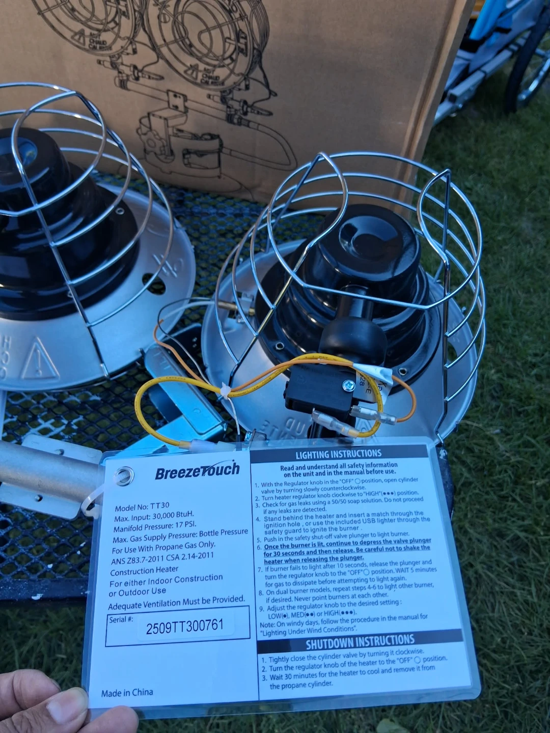 BreezeTouch Propane Tank Top Heater TT15 - photo 4
