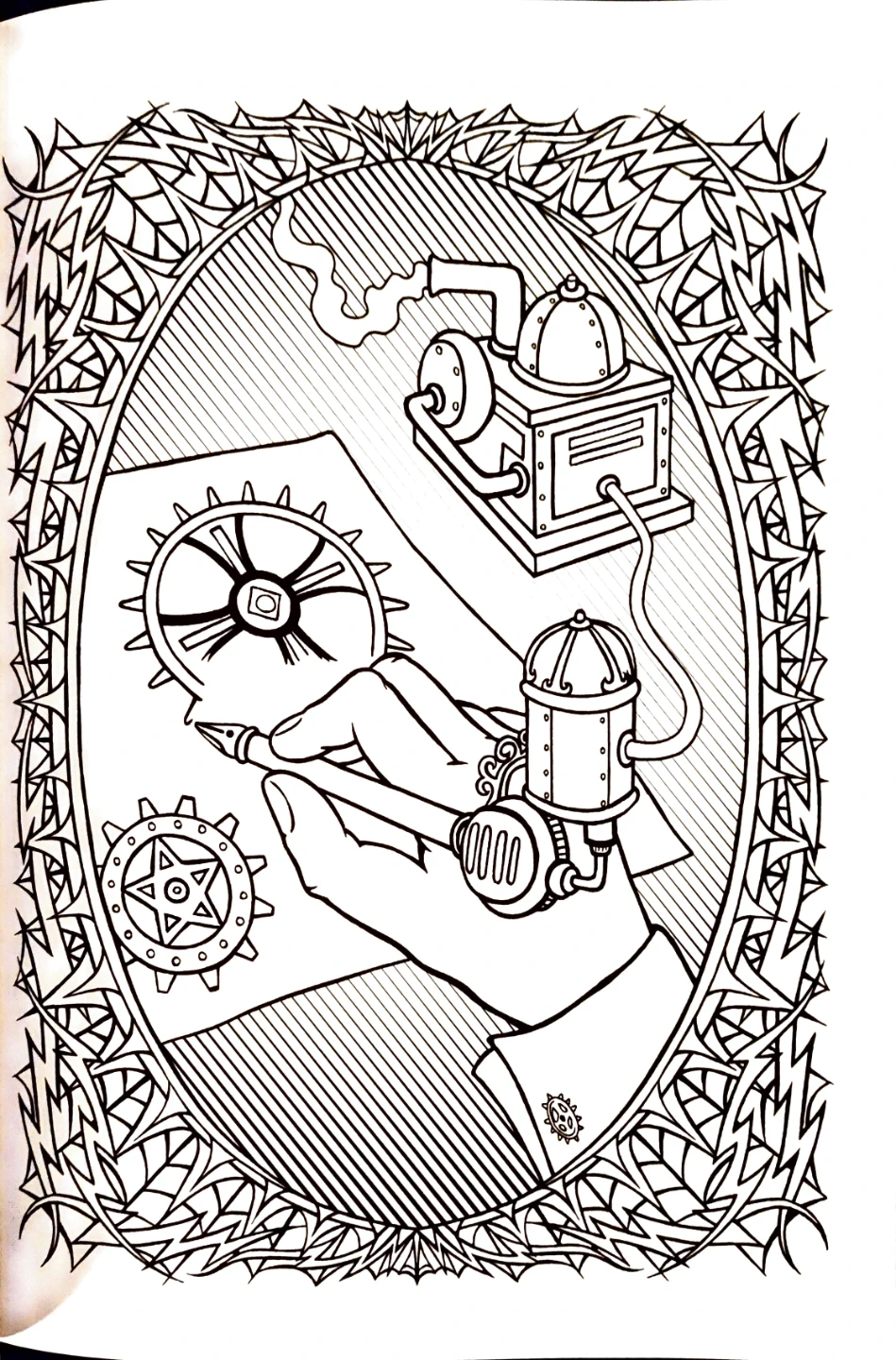 Steampunk Devices Adult Colouring Book by Jeremy Elder - photo 3