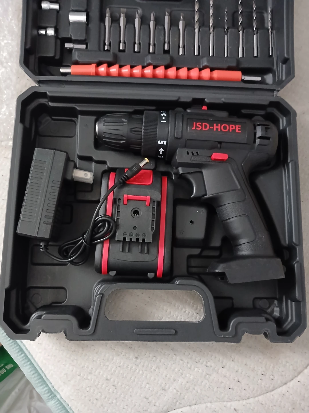 JSD-HOPE 48VF Cordless Drill Driver Kit W/ Carrying Case - photo 5