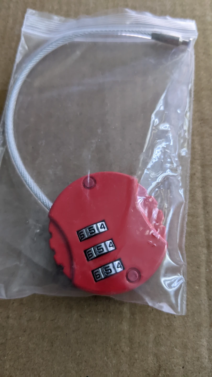 Red Combination Cable Lock