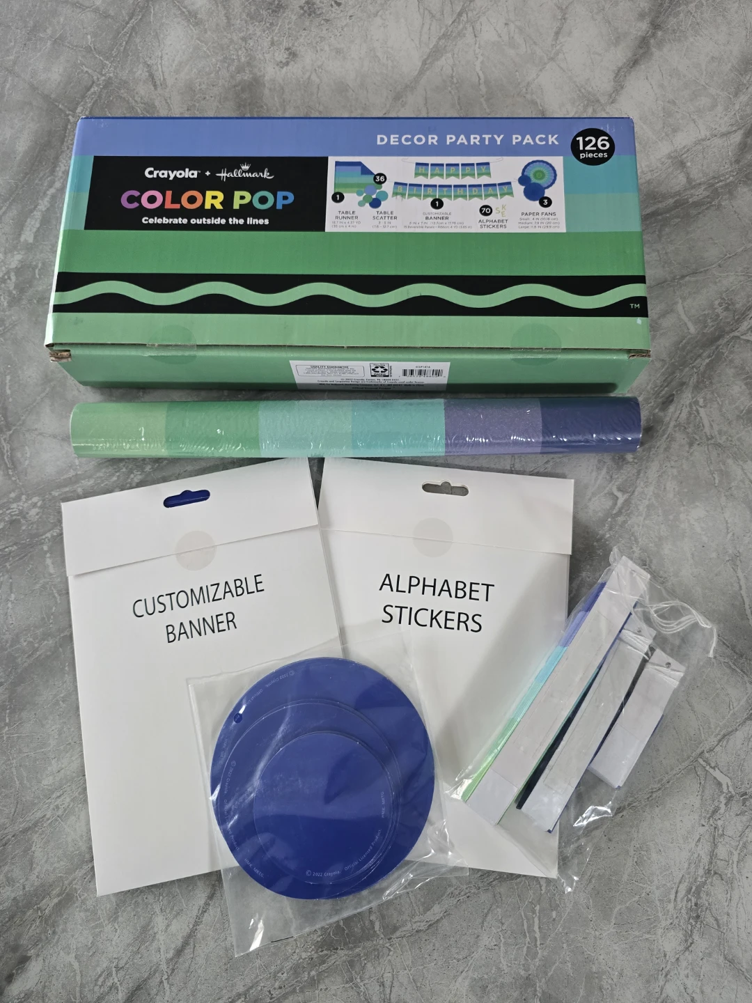 Crayola Color Pop Decor Party Pack 126 Pieces