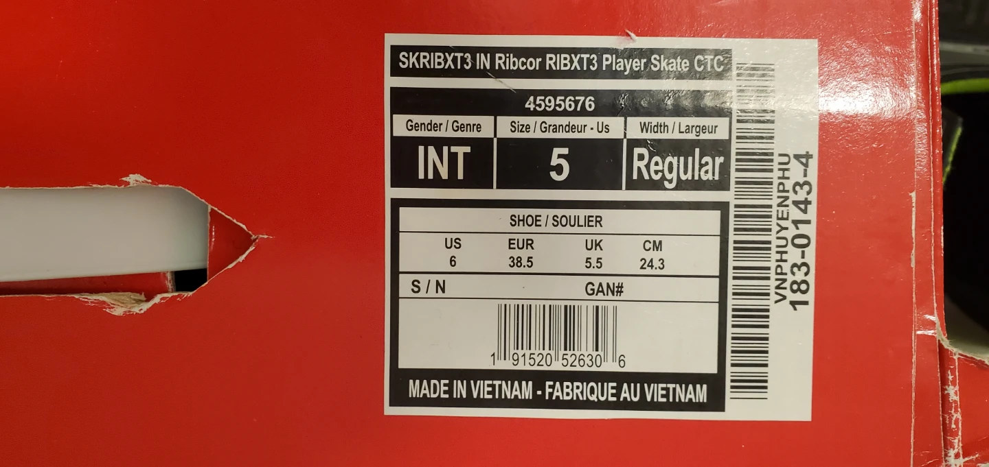 CCM Ribcor RIBXT3 Hockey Skates size 5 - photo 2