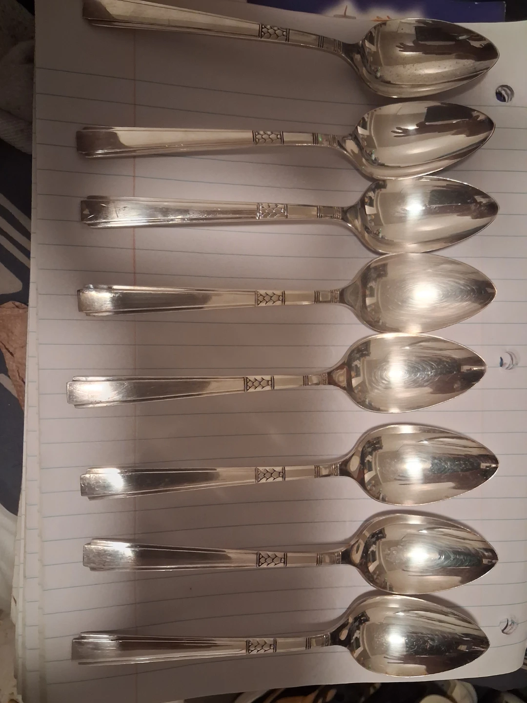 Set of 8 Silver Plated Spoons - photo 2