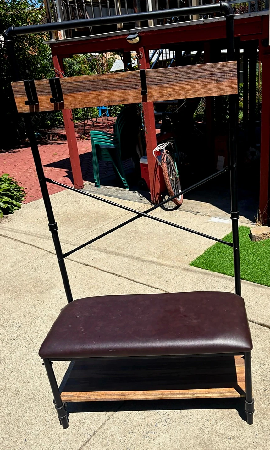 Industrial Style Entry Bench/Coat Rack