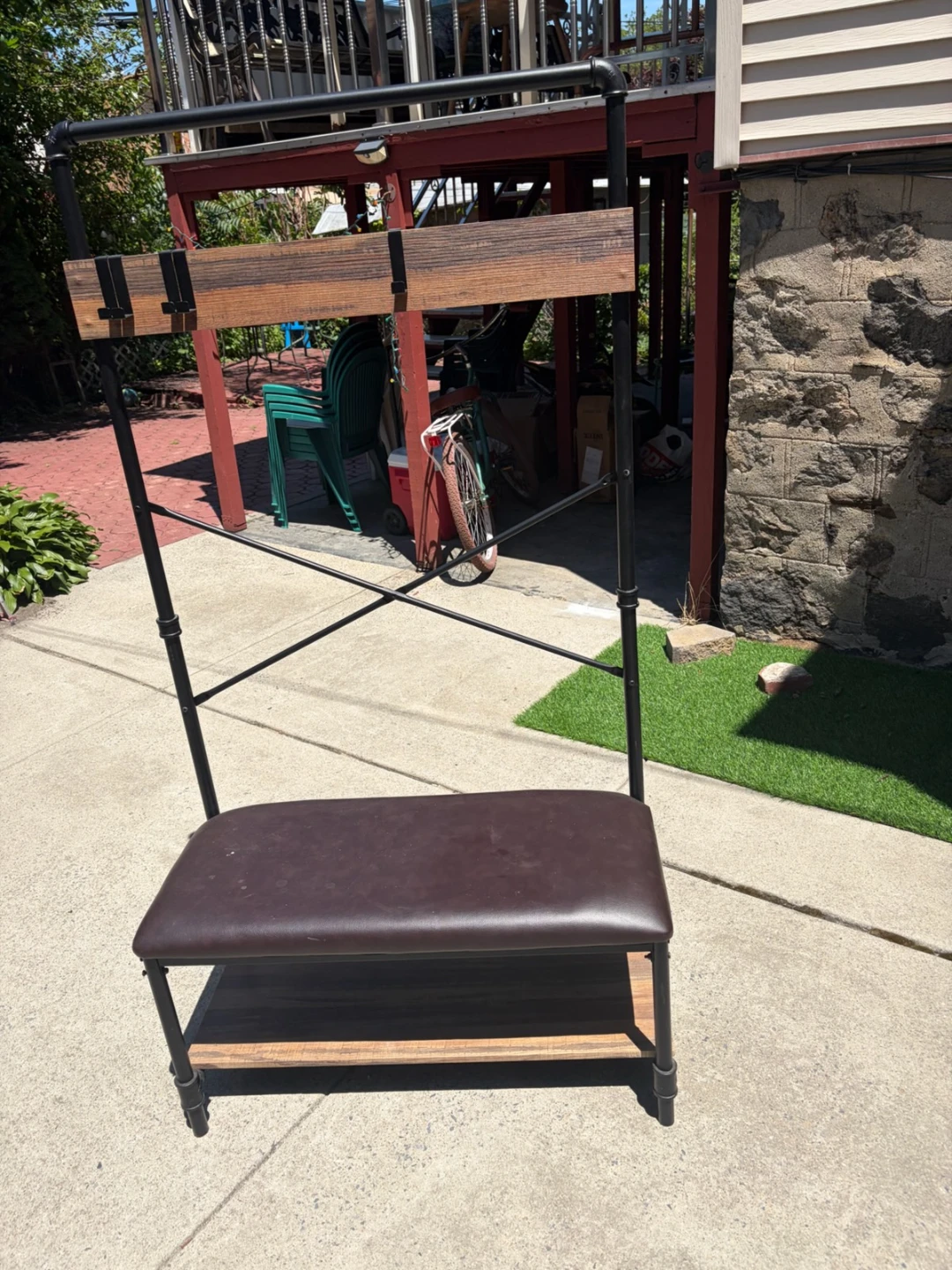 Industrial Style Entry Bench/Coat Rack - photo 2