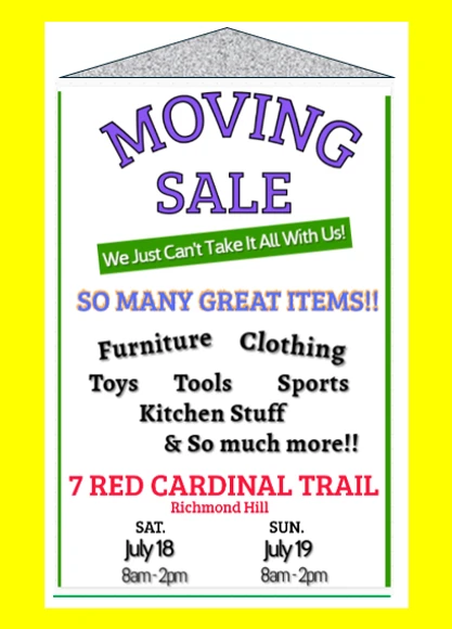 Moving Sale in Richmond Hill