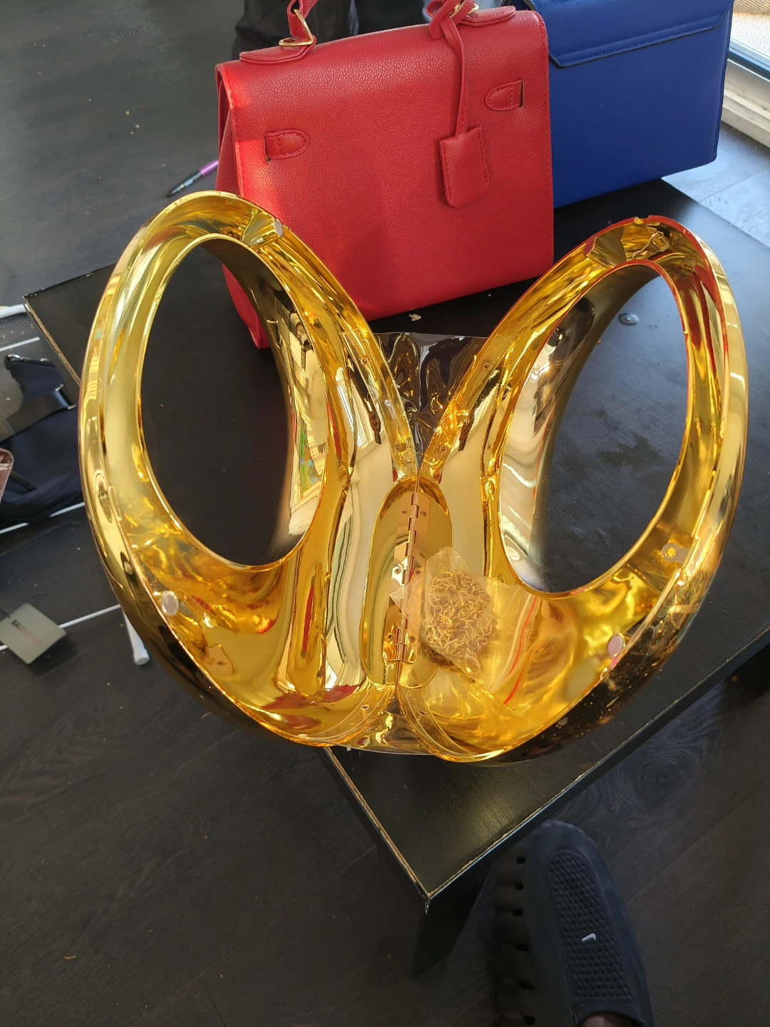 Gold Abstract Sculpture Decorative Bowl - photo 5