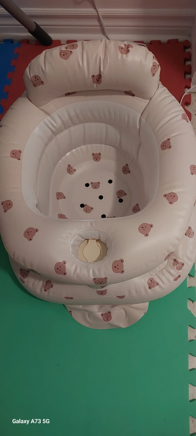 Inflatable Baby Bath Seat with Bear Print - photo 2