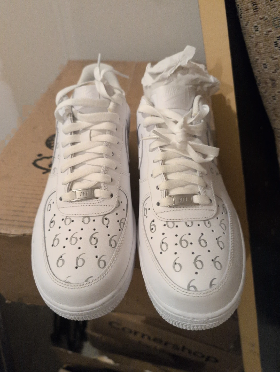 Nike Air Force 1 Low White 666 Custom Sneakers