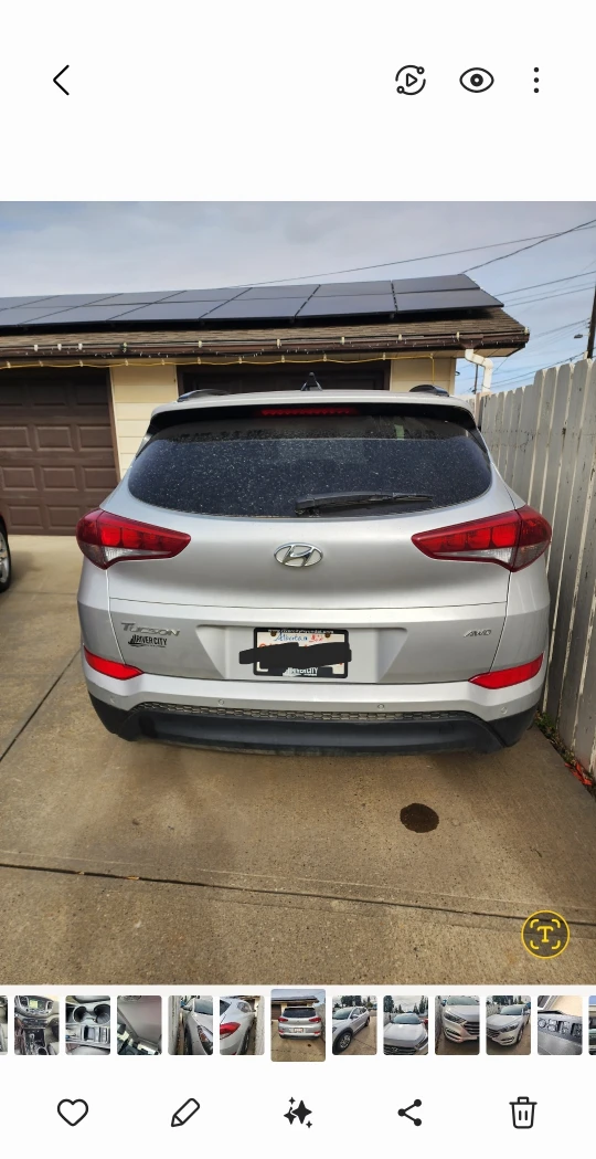 Silver Hyundai Tucson SUV