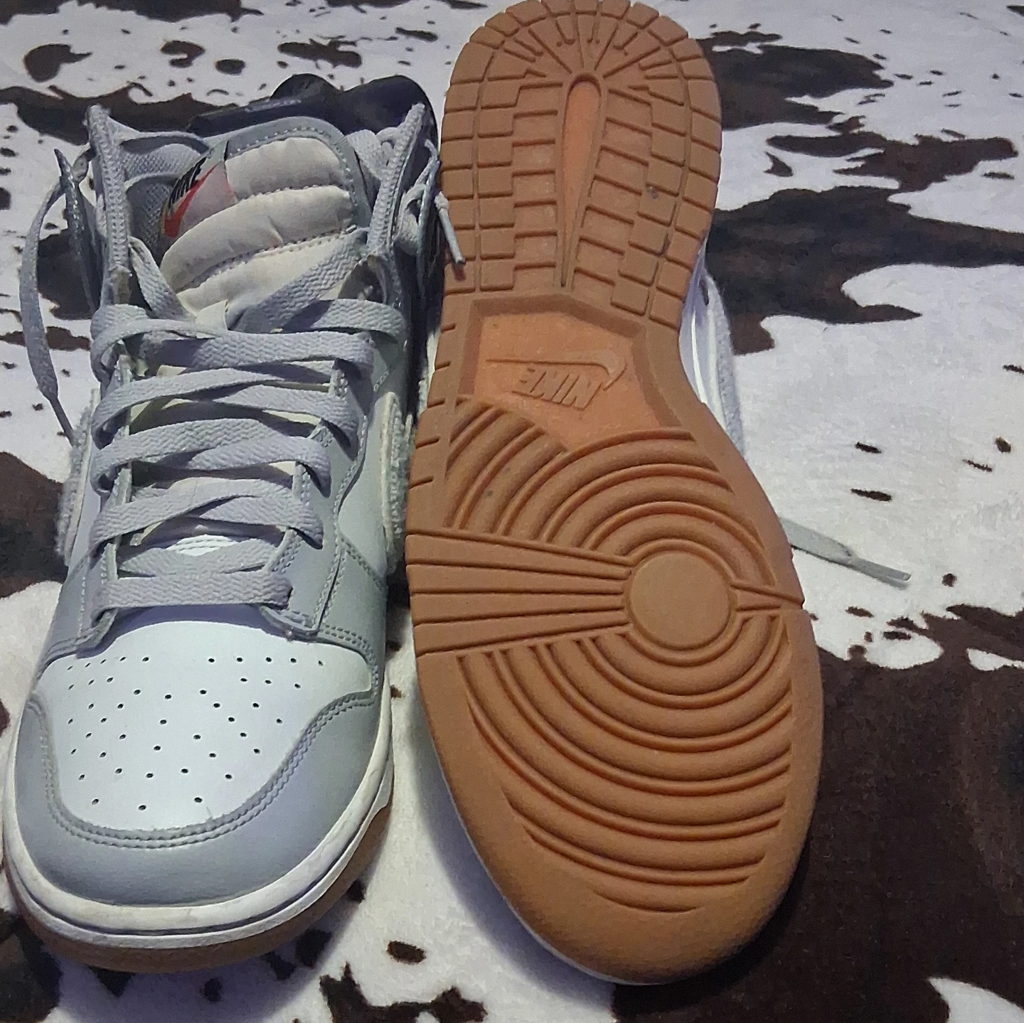 Nike Dunk High Grey White Sneakers - photo 5