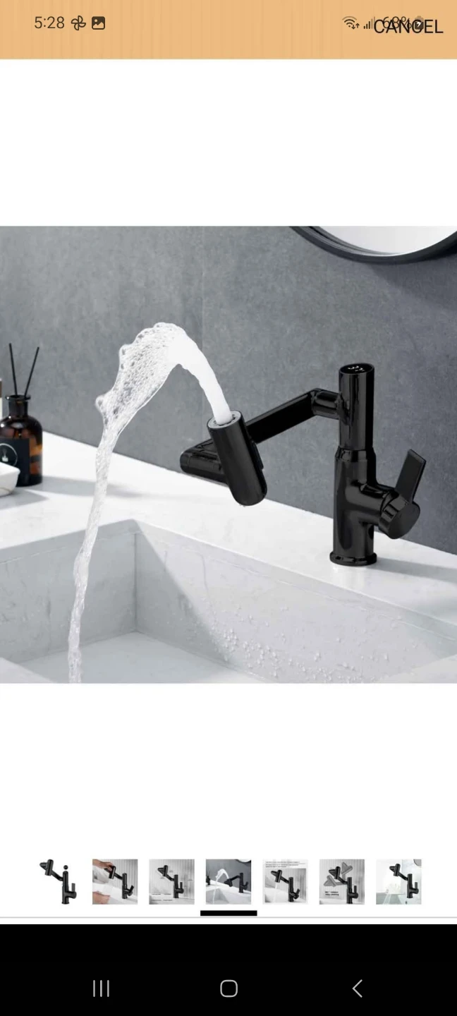 GEOATON Smart Temperature Bathroom Faucet - Matte Black - photo 4