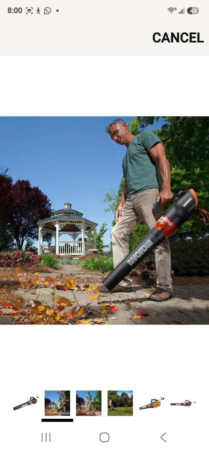 WORKS 12 amp electric leaf blower - photo 2