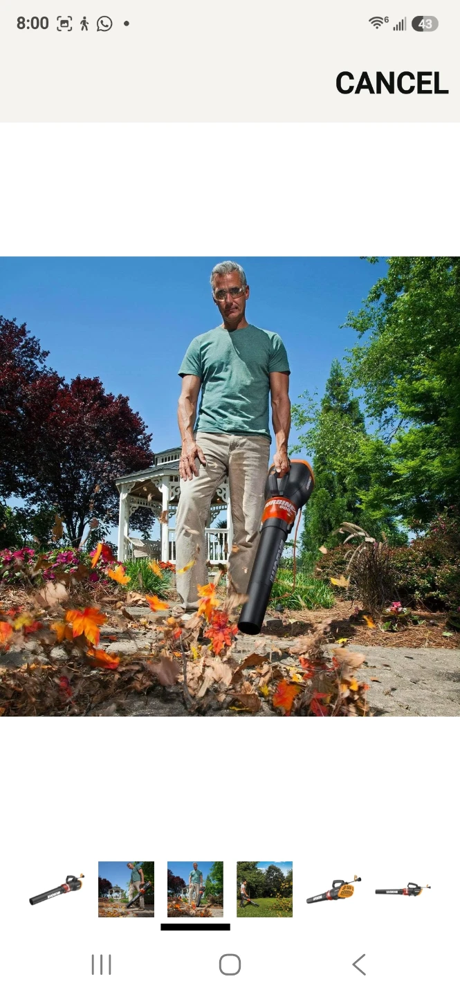 WORKS 12 amp electric leaf blower - photo 3