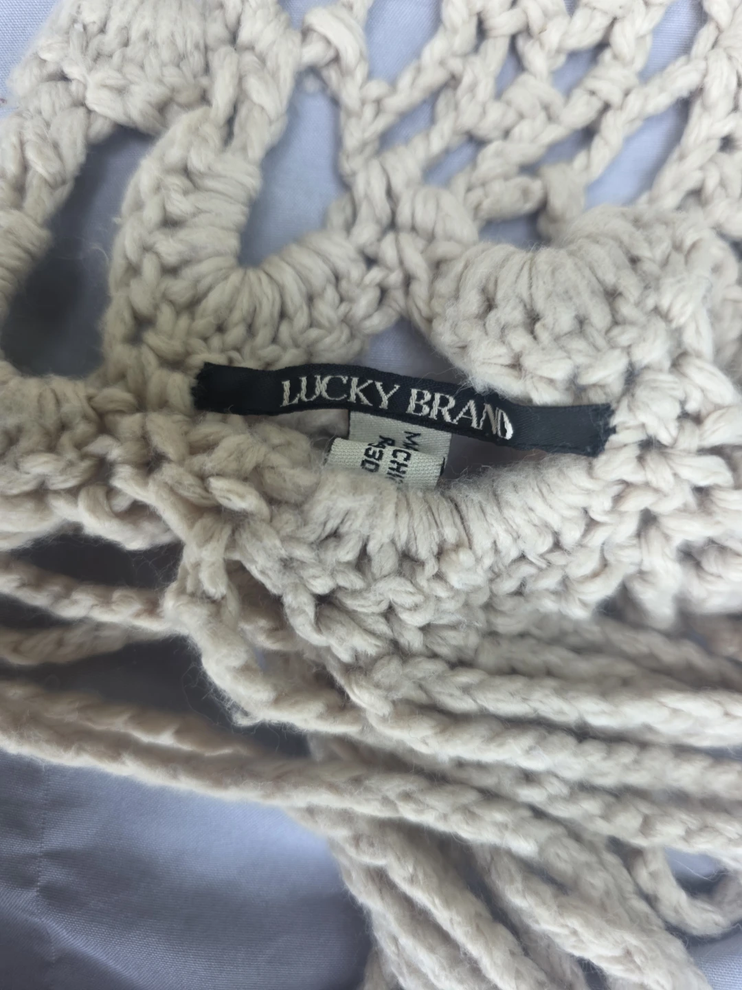 Lucky Brand Crochet Scarf
