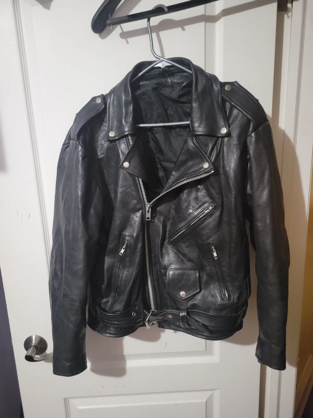 Black Leather Motorcycle Jacket