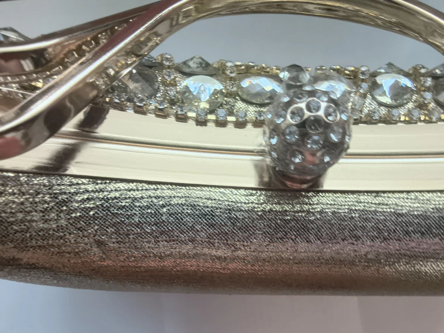 Gold Embellished Clutch Handbag - photo 4