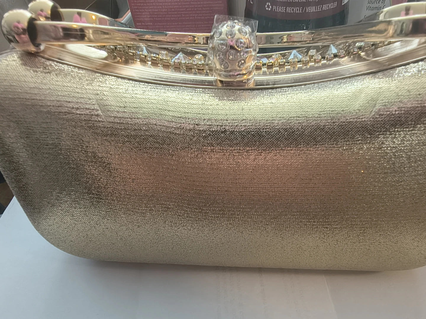 Gold Embellished Clutch Handbag - photo 5