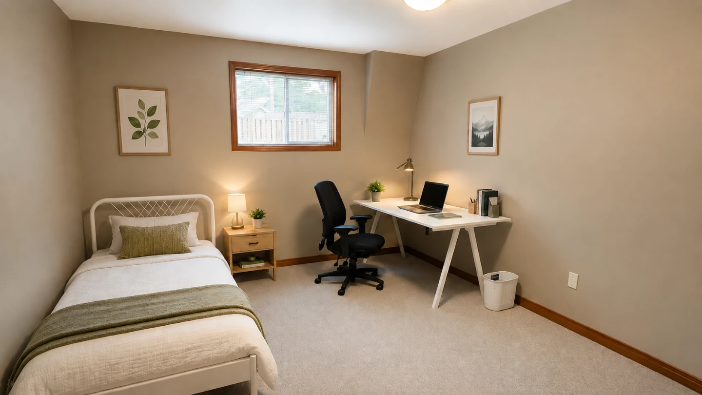 Spacious Furnished Private Room for Rent – LaSalle