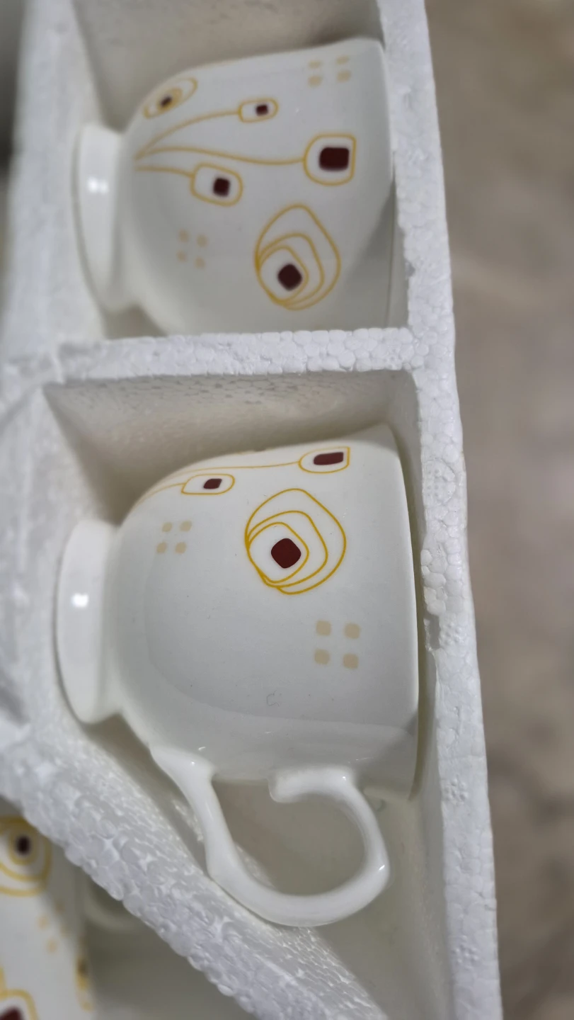 Brand new bone china Set of 6 Ceramic Mugs and Saucers - photo 5