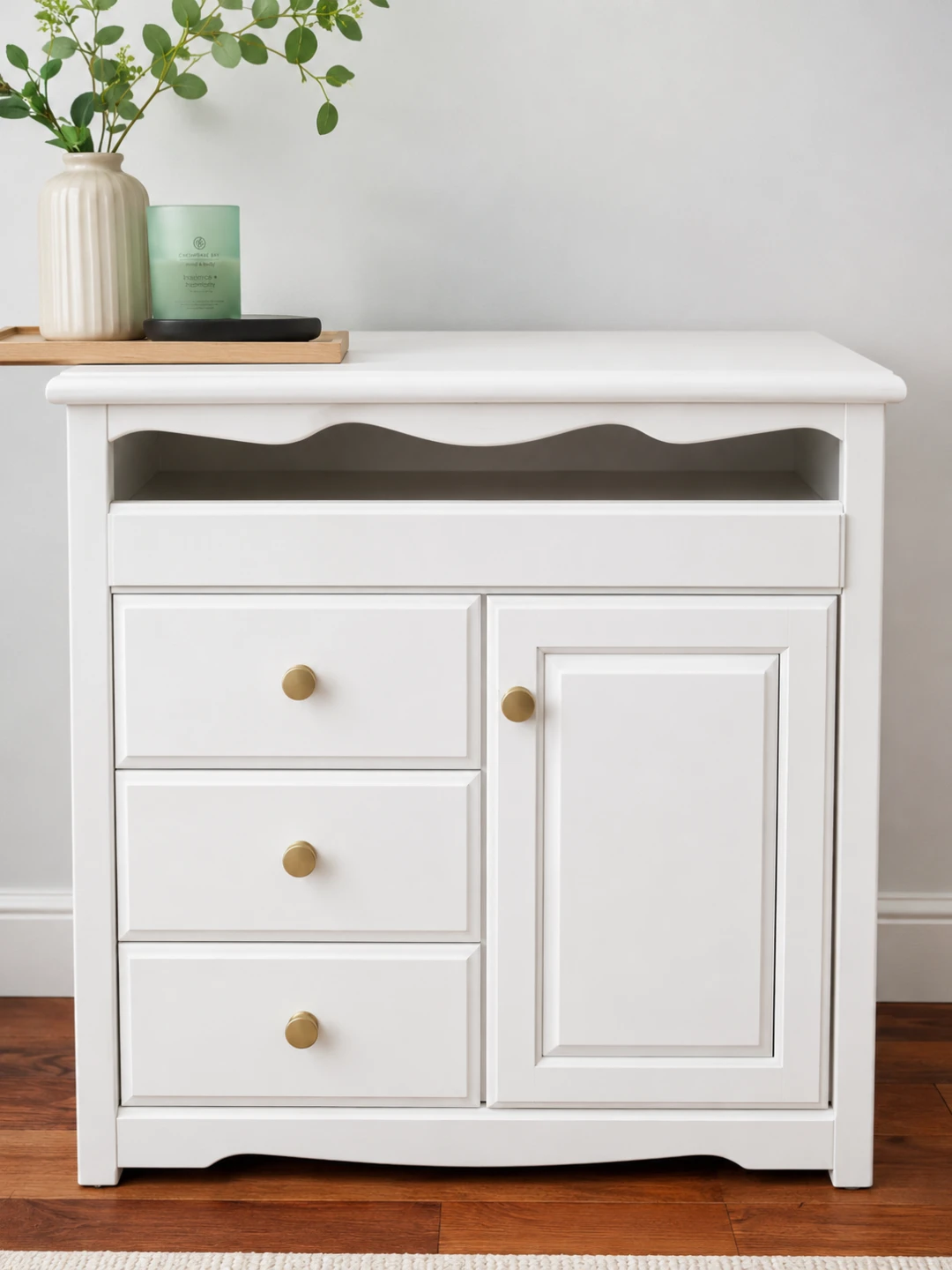 2X White Drawer Cabinet with Shelf for price of ONE