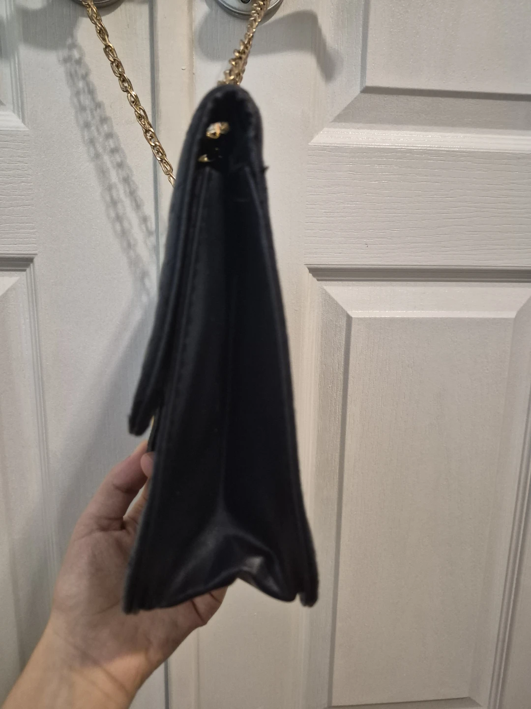 Black Quilted Chain Shoulder Bag - photo 4