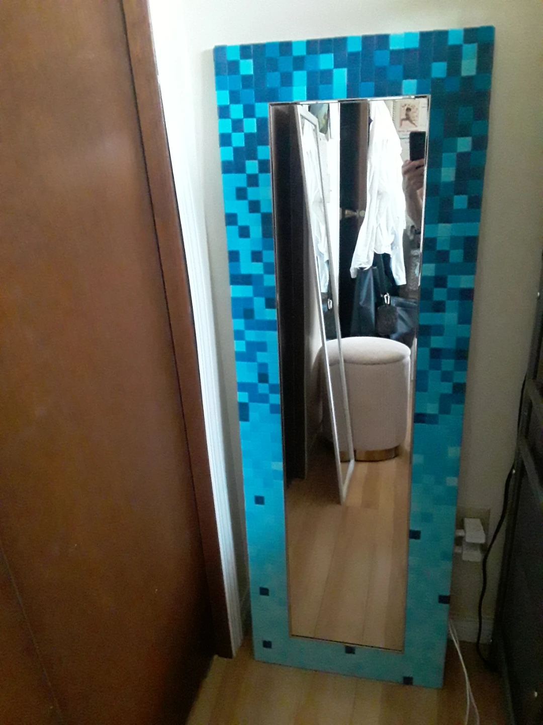 Ikea Mesnali Blue Mosaic Tile Mirror