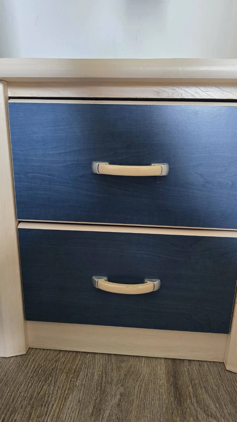 Wooden 2-Drawer Side Table