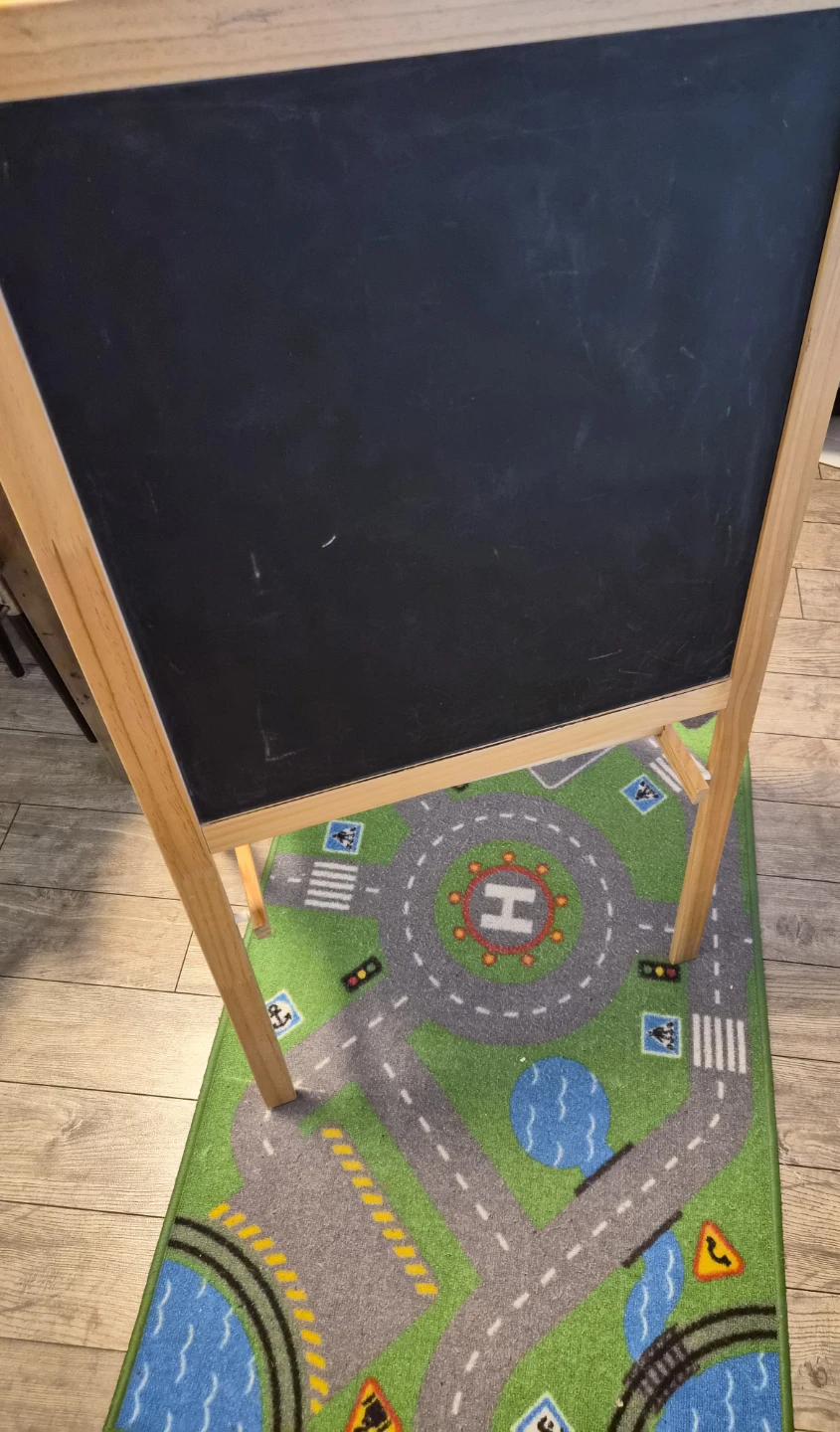 Ikea Wooden Art Easel and play rug - photo 3