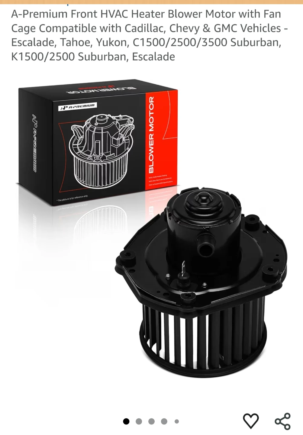 A-Premium HVAC Heater Blower Motor with Fan Cage - photo 2
