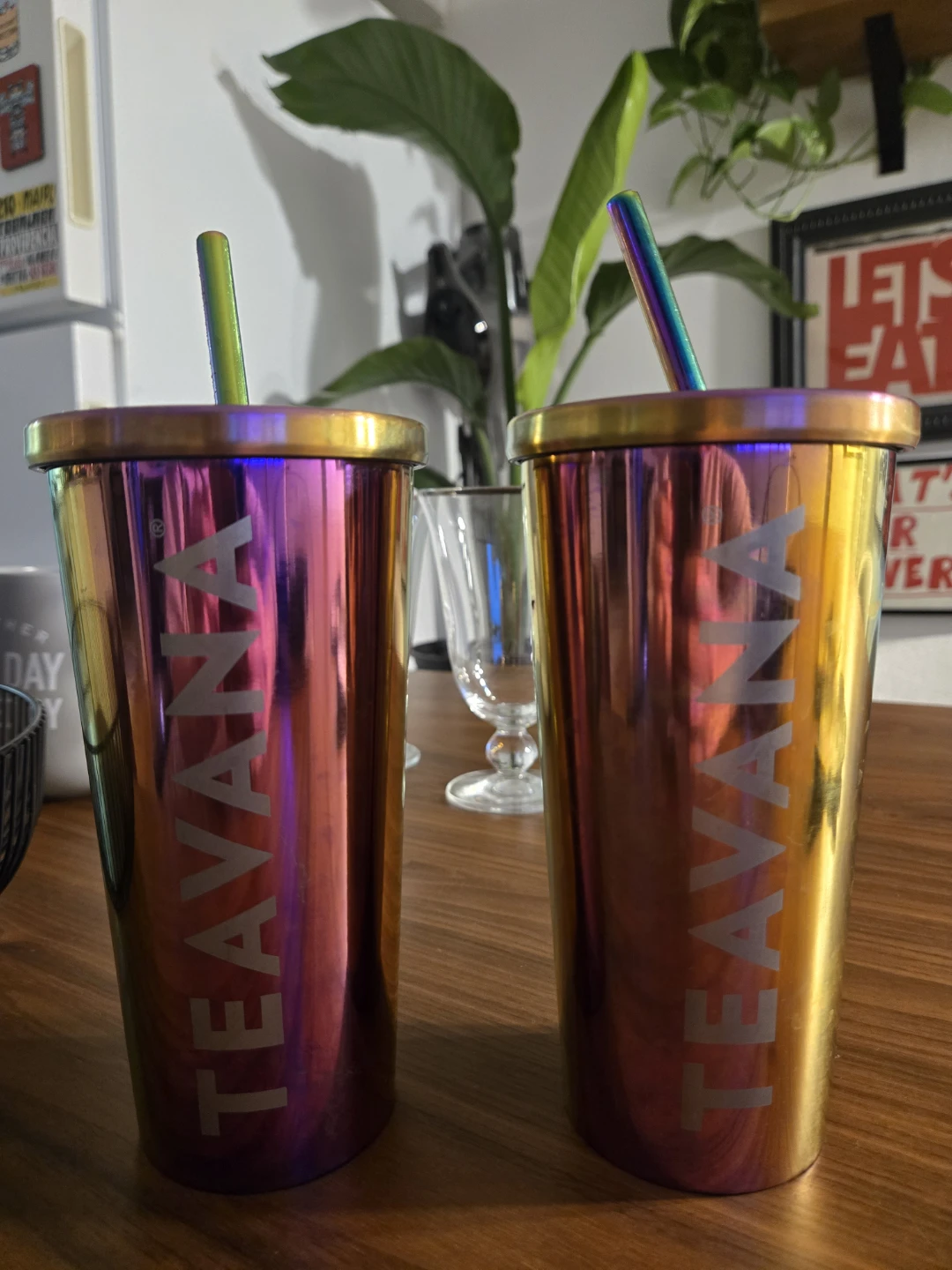 FREE - Pair of Iridescent Teavana tumblers