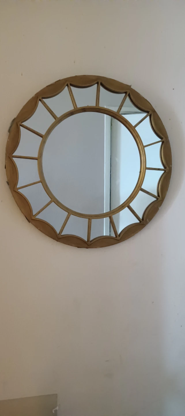 Gold Sunburst Wall Mirror