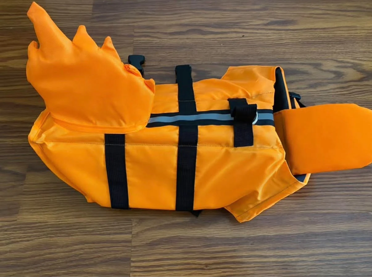 Dog Life Vest Swimming Jacket Orange