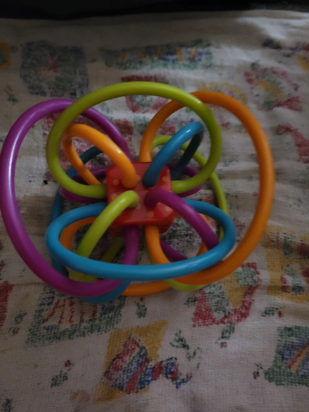 Manhattan Toy Winkel Rattle and Sensory Teether features soft,