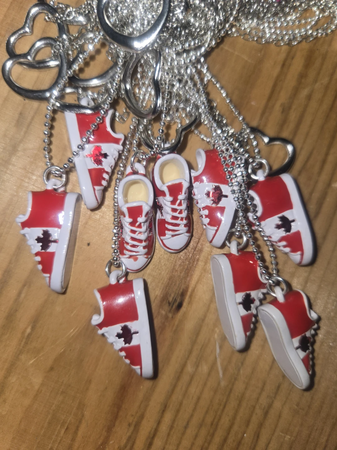 Canada Maple Leaf Sneaker Charm Necklaces (Set of 10)