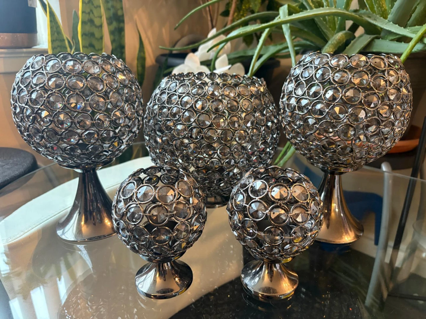 Set of 5 Decorative Crystal Sphere Holders - photo 2