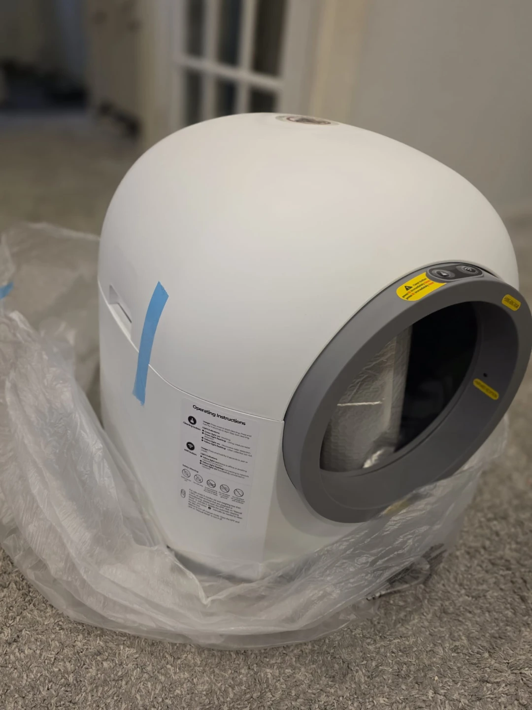 Self cleaning cat litter box with app control