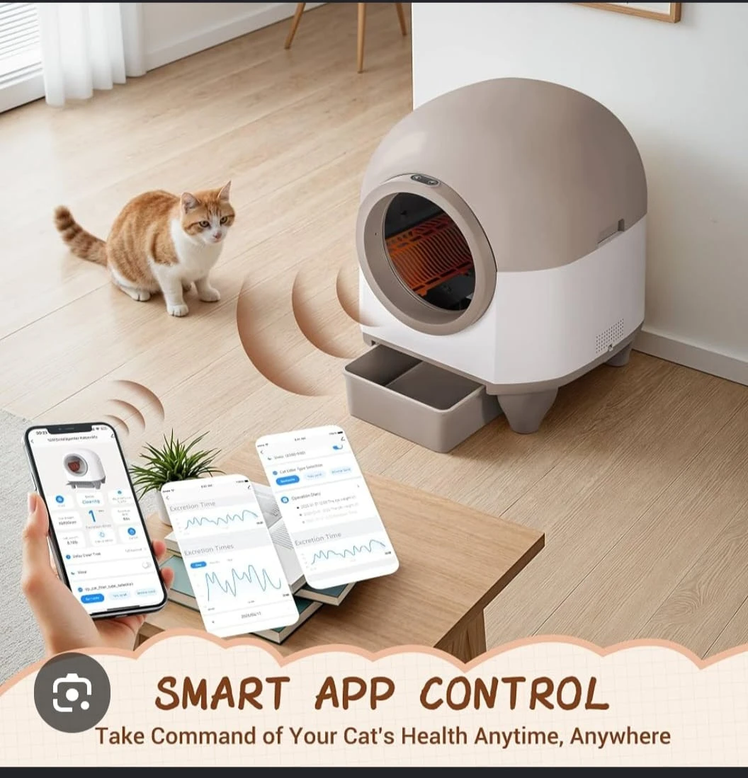 Self cleaning cat litter box with app control - photo 5