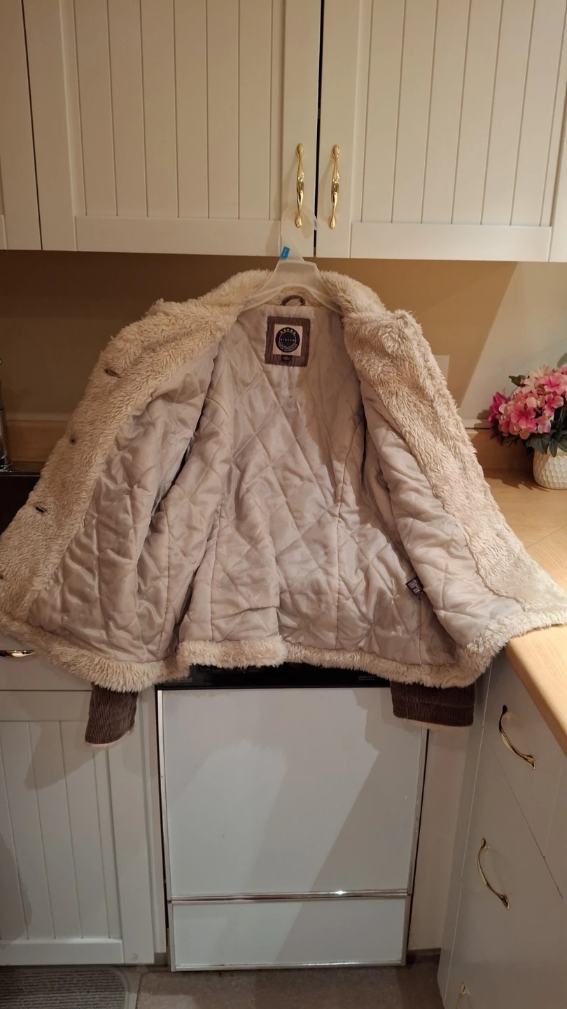 Brown Corduroy Sherpa Lined Jacket