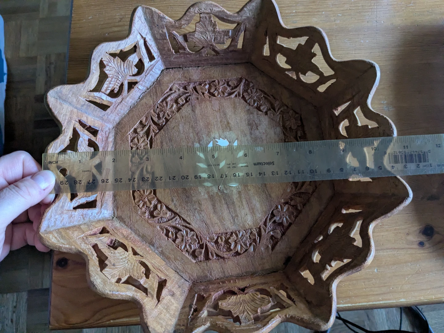 Carved Wooden Decorative Bowl - photo 2