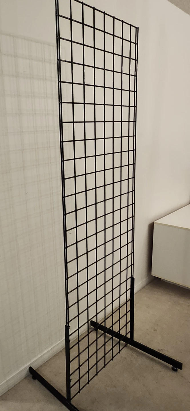 Black Metal Grid Display Panel with Baskets - photo 2